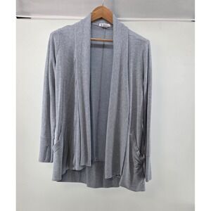 Athleta‎ Pranayama Wrap Cardigan Womens Medium Gray/Blue Stretch Soft Minimalist